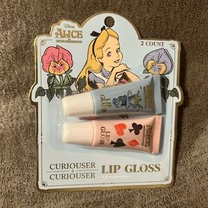 NIP Disney Alice in Wonderland 2 pack Lip Gloss Set